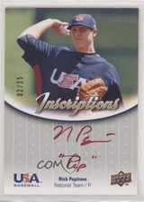 2009 Upper Deck USA Baseball Box Set Red Ink /25 Nick Pepitone #INNT-NP Auto