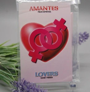 Lovers, Sachet Powder (1) Girlfriend, Wife, Love,  Lover Hoodoo  Santeria  - Picture 1 of 4