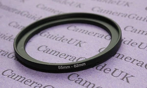 55mm-62mm 55-62 Stepping Step Up Filter Ring Adapter  - Picture 1 of 2