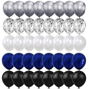 100pcs Chrome Metallic Balloons and Confetti Balloons 12 Inch Latex Party Bal... - Picture 1 of 7