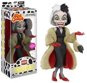 FIGURA EXCLUSIVA FUNKO ROCK CANDY DISNEY 101 DALMATIONS CRUELLA DE VIL FLOCKED - Imagen 1 de 1