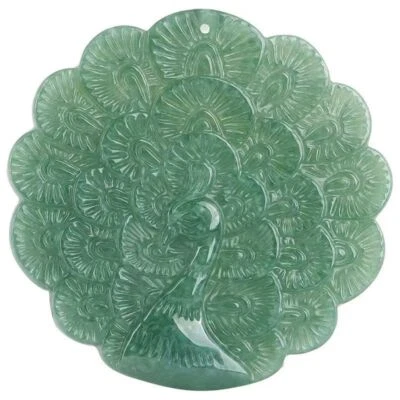 Colgante pavo real tallado jade antiguo de China Foto 1 de 4