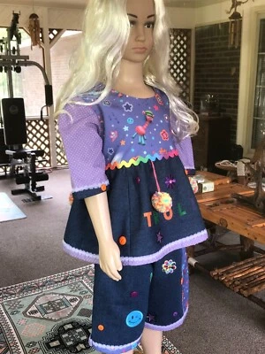 Girls Handmade One Of A Kind OUTFITS.  Range From Size 2T-8.  Sold Individually. - Image 1 of 4