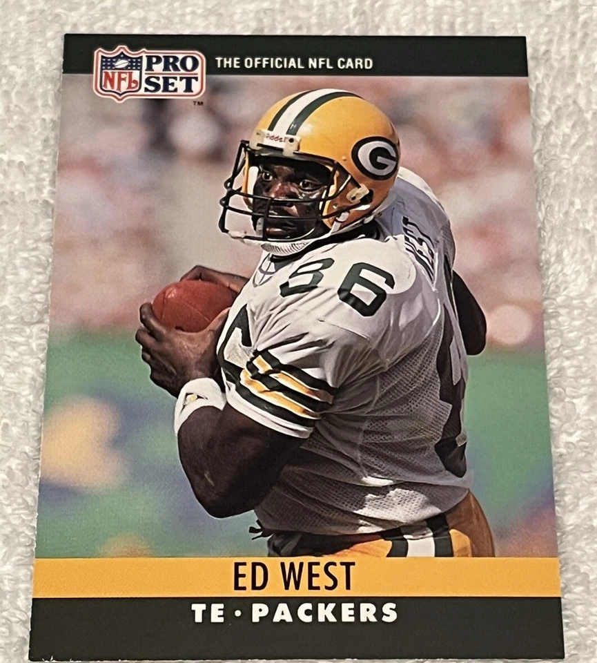 1990 Pro Set Ed West #115 Green Bay Packers TE - Image 1 of 2