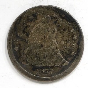 1877 CC Seated Liberty Quarter - Picture 1 of 3