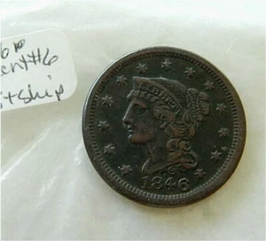 1846 Braided Hair Better US Large Cent Coin #6 - Picture 1 of 2