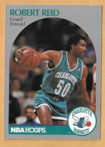 ROBERT REID CHARLOTTE HORNETS #58 NBA HOOPS 1990-91 - Foto 1 di 2