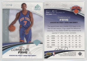 2005 SP Game Used Edition Authentics Blue Spectrum /50 Channing Frye Rookie RC