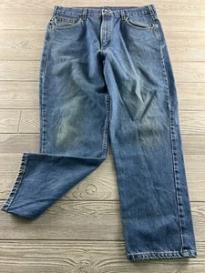 Jeans da lavoro Carhartt B146 DST Distressed Denim - Uomo taglia 38X30 lavaggio medio - Foto 1 di 12