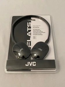 JVC CZARNE SKŁADANE PŁASKIE SŁUCHAWKI REGULOWANE HA-S160-B 4' PRZEWÓD PŁASKI - Zdjęcie 1 z 2