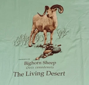 vintage single stitch Bighorn Sheep t-shirt living desert ram animal - Picture 1 of 5