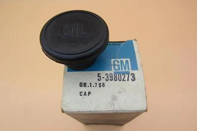 1970's Camaro Chevelle Corvette 350 454 NOS GM Rubber Push In Oil Cap #3980273 - Image 1 of 4