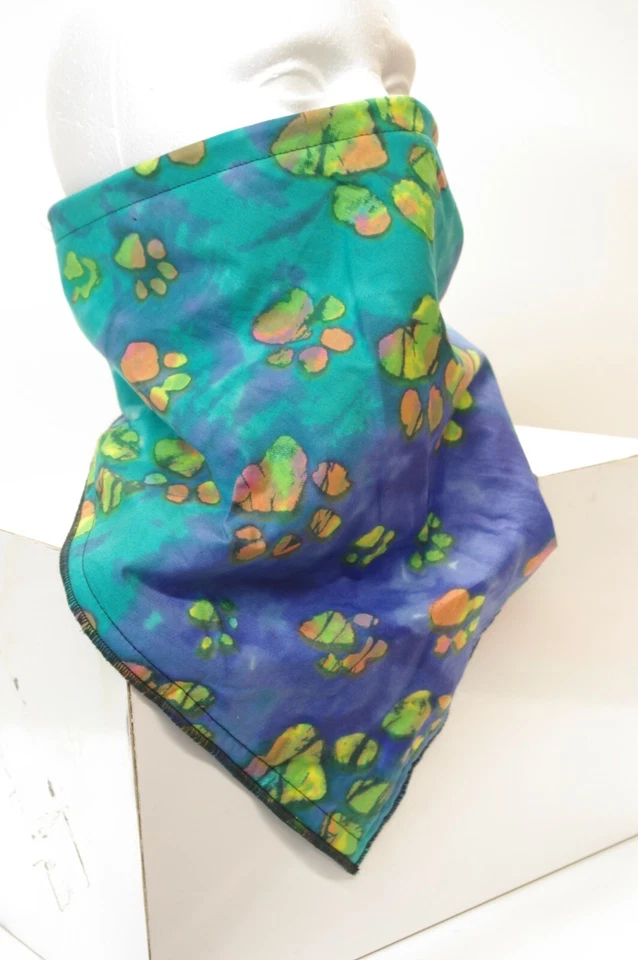 Windproof fleece Tie Dye Paws lined Bandana Motorcycle Face Mask Foto 1 de 1
