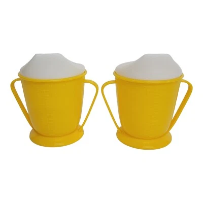 Baby King vintage 6 OZ Copas de entrenamiento con asas dobles 2 amarillas 1994   Foto 1 de 4