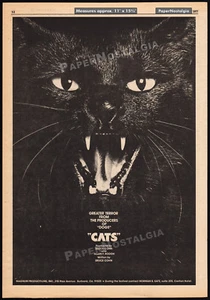 CATS__Orig. 1977 Trade print AD / horror promo / poster__BRUCE COHN__ALLAN BODOH - Picture 1 of 1