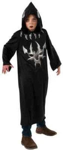 Devil Robe Black Gray Gothic Grim Reaper Fancy Dress Up Halloween Child Costume - Picture 1 of 8
