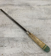 Vintage Blade Sharpening Filing Knife Sharpener  11” Long Blue White Handle #394