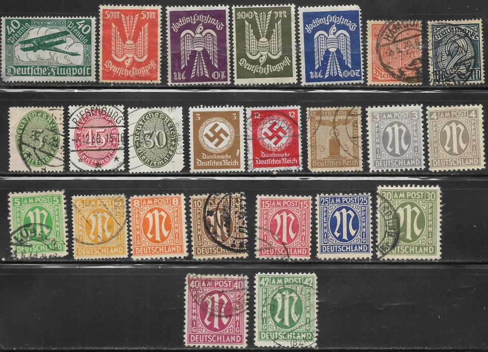 Germany, 24 different,  between #C2 & #3N16, Issued 1919-1946, CV = $29.85 - Image 1 of 1