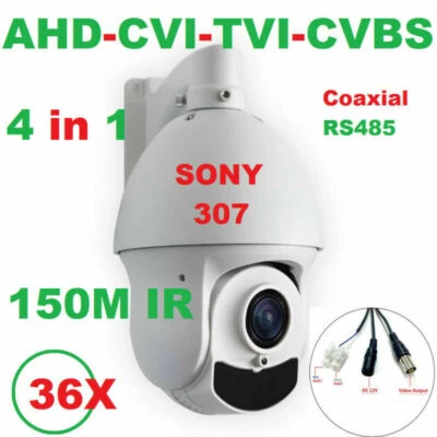 SONY307 36X Zoom 1080P AHD PTZ Speed Dome Camera Support CVI/TVI/CVBS 80m IR - Image 1 of 4
