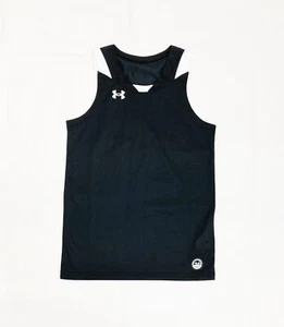 Under Armour Youth Sleeveless Mesh Lacrosse Jersey Girls' L Black Tank 1365577 - Picture 1 of 2