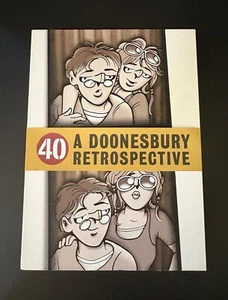 40 : A Doonesbury Retrospective Political Comic Strip Trudeau Hardcover Slipcase - Picture 1 of 24