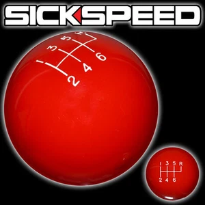 RED OL' SKOOL SHIFT KNOB FOR 6 SPEED SHORT THROW SHIFTER SELECTOR 16X1.5 K67 - Picture 1 of 1