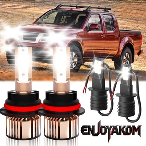 For Nissan Frontier 2001-2002 LED Headlight Kit High Low Beam Fog Light Bulbs - Picture 1 of 11