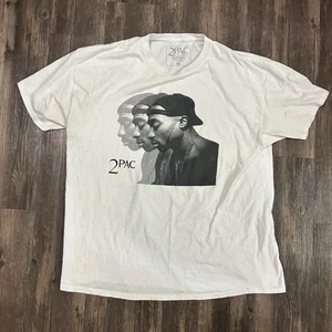 2PAC Tupac Shakur T-Shirt weiß Herren XL Hip Hop Rap Streetwear Baumwolle Grafik - Bild 1 von 9