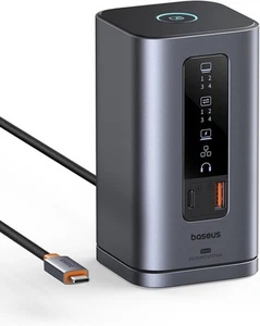 Baseus Spacemate 11-in-1 Docking Station – 4K HDMI/DP, USB A/C, 100W PD - Photo 1/7