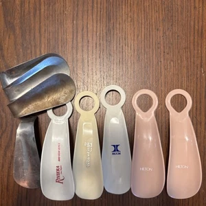 Lot Vintage Metal/Plastic Shoe Horn Hotel Hilton Crosby Square Riviera Sheraton - Picture 1 of 8