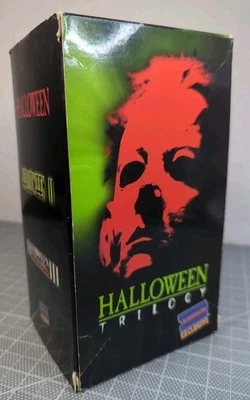 Halloween Trilogy 1, 2, & 3 Blockbuster EXCLUSIVE VHS Tapes Box Set Clean VTG - Image 1 of 4