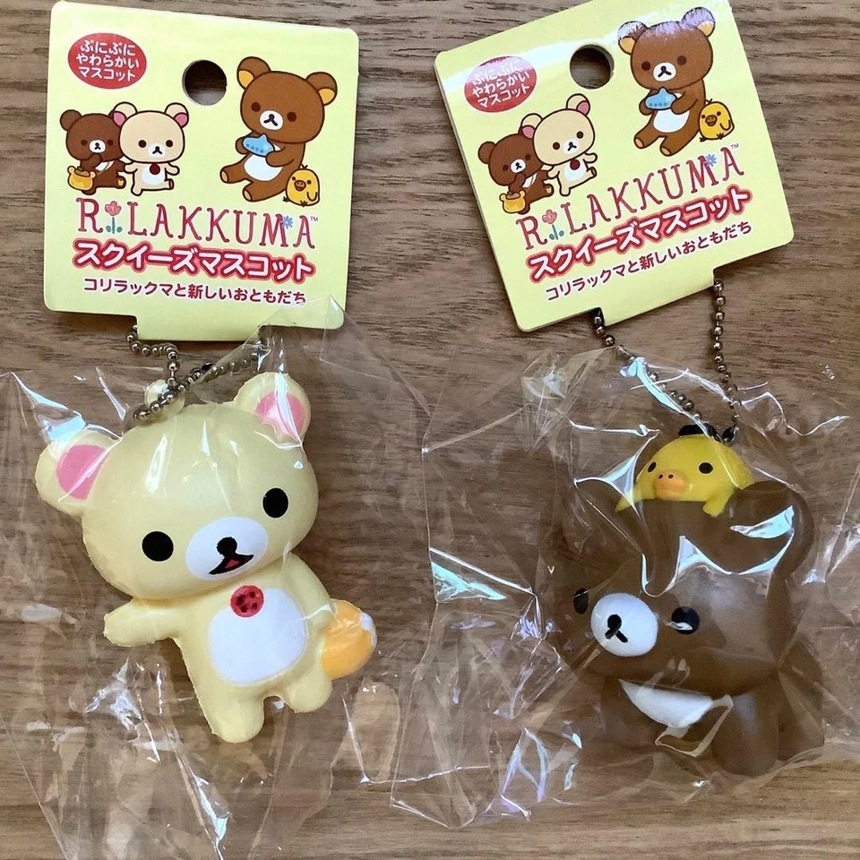 Rilakkuma Korilakkuma Squishy Mascotte da Appendere Peluche Negozio di Giocattoli - Immagine 1 di 4