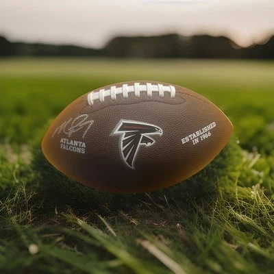 Michael Vick Signed Falcons Wilson Brown Logo Full Size Football -(SCHWARTZ COA) - Image 1 of 4