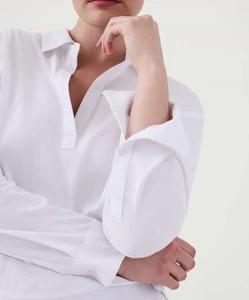 Spanx Slimming The Blouse Bodysuit Crisp White Women’s Size X-Large NEW $158 - Picture 1 of 13