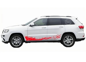 Graphics Mud Splash Stripe Decal For Jeep Grand Cherokee Car Side Skirt Stickers - Picture 1 of 8