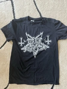 Vintage Y2K Cross Skater Graphic Tee Dark Funeral Opium Devil Worship Small - Picture 1 of 2