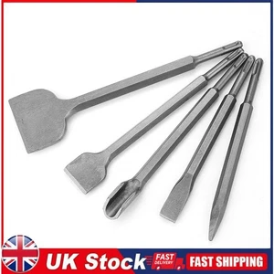 5PCS SDS PLUS HAMMER BITS DRILL SET CHISEL TOOL FOR CONCRETE WALL MASONRY - Picture 1 of 12