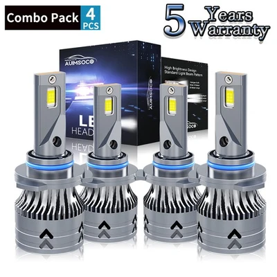 For Chevrolet C3500HD 1991-2002 6500K Cool White LED Headlights 4x Bulbs Bright - Image 1 of 4
