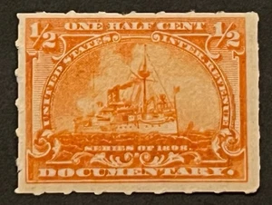 Travelstamps: US Documentary Battleship Stamps Scott #R161 - 1/2c Mint MNH OG - Picture 1 of 5