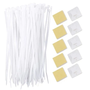 Wire Holder Office Cable Tie Base Holders Self Adhesive Mounts Ties - Afbeelding 1 van 12