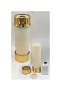 3.5” Lux Mundi Oil Church Candle Shell 12” Solid Brass Socket & Follower - Picture 1 of 12