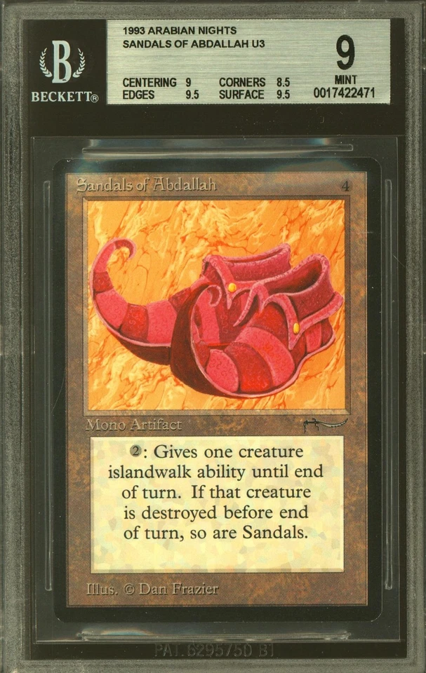 Magic MTG Arabian Nights Sandals of Abdallah BGS 9 (9 8.5 9.5 9.5) NEAR MINT NM - Image 1 of 1