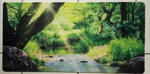 XL Mousepad - Forest, Stream Cascade im Tropenwald zwischen Bäumen Jungle Woodla - Bild 1 von 3