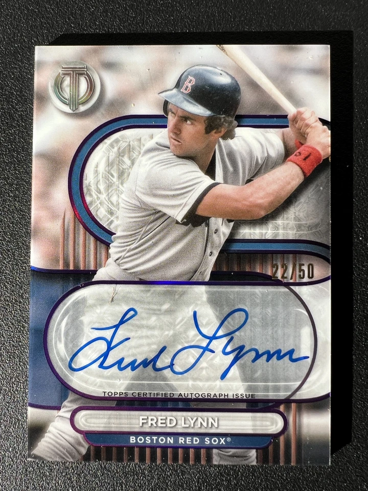 Fred Lynn 2024 Topps Tribute #TA-FL Tribute Autograph Purple /50 Auto - Image 1 of 2