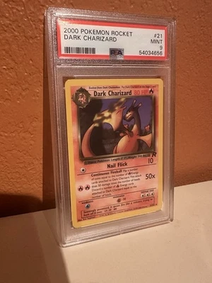 2000 Pokemon Rocket Dark Charizard #21 English Non-Holo Rare 21/82 - PSA 9 MINT - Image 1 of 4