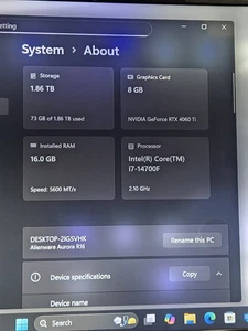 Dell Alienware Aurora r16 Gaming Desktop Computer - Picture 1 of 9
