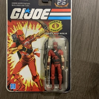 Figura de acción Hasbro 2007 GI Joe 25 aniversario Cobra Red Ninja 3,75" Foto 1 de 2
