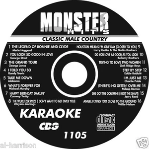   KARAOKE MONSTER HITS CD+G CLASSIC MALE COUNTRY  #1105 - Picture 1 of 2