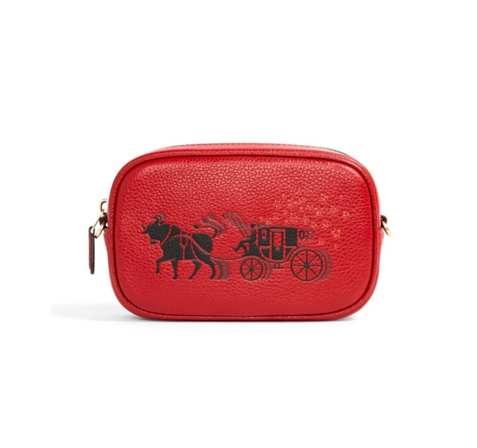 Genuine Coach C2256 Lunar Year Convertible Belt Bag Ox Carriage 1941 Red
