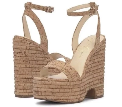 Cuñas de Corcho Jessica Simpson Charae Talla 10 Nuevas Sin Caja Foto 1 de 4